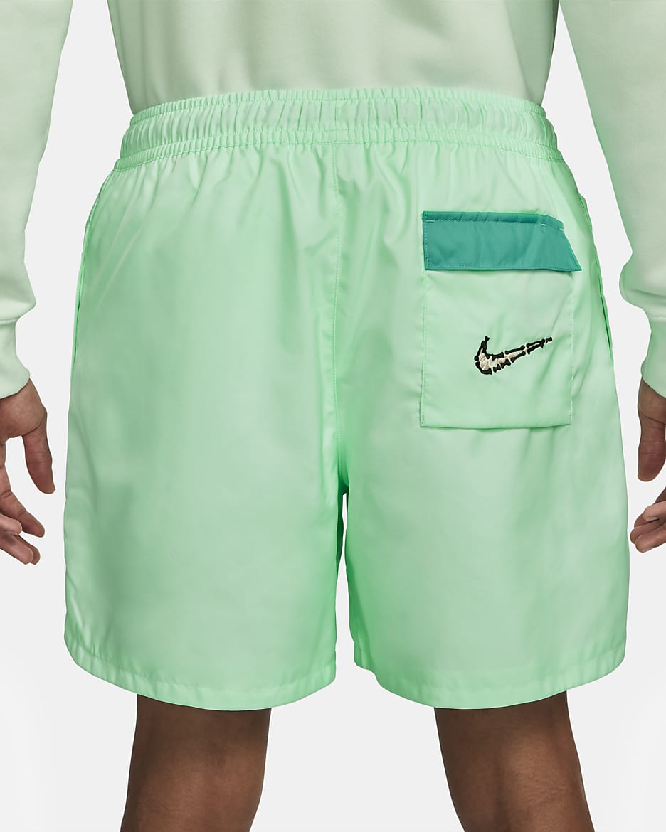 Nike Sportswear Woven Flow Shorts Embroidered Logo high quality Mint Green Mens Large